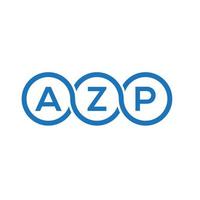 design de logotipo de carta azp em fundo branco. conceito de logotipo de carta de iniciais criativas azp. design de letra azp. vetor