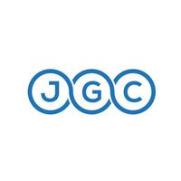 design de logotipo de carta jgc em fundo branco. conceito de logotipo de carta de iniciais criativas jgc. design de letra jgc. vetor