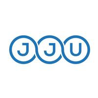 design de logotipo de carta jju em fundo branco. conceito de logotipo de letra de iniciais criativas jju. design de letra jju. vetor