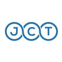 design de logotipo de carta jct em fundo branco. conceito de logotipo de letra de iniciais criativas jct. projeto de letra jct. vetor