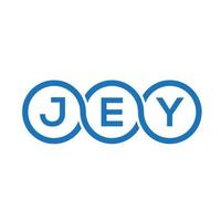 design de logotipo de carta jey em fundo branco. conceito de logotipo de carta de iniciais criativas de jey. projeto de carta jey. vetor