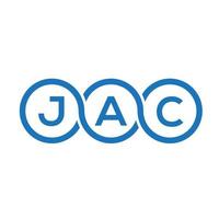 design de logotipo de carta jac em fundo branco. conceito de logotipo de letra de iniciais criativas jac. desenho de letra jac. vetor