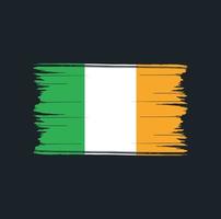pinceladas de bandeira da irlanda. bandeira nacional vetor