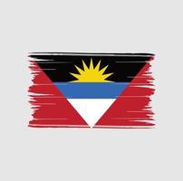 pinceladas de bandeira de antígua e barbuda. bandeira nacional vetor