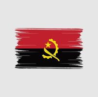 pinceladas de bandeira de angola. bandeira nacional vetor