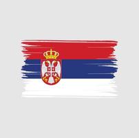 pinceladas de bandeira da sérvia. bandeira nacional vetor