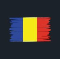 pinceladas de bandeira da romênia. bandeira nacional vetor