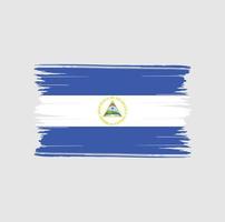 pinceladas de bandeira da nicarágua. bandeira nacional vetor