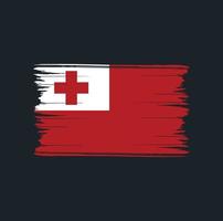 pinceladas de bandeira de tonga. bandeira nacional vetor