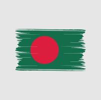 pinceladas de bandeira de bangladesh. bandeira nacional vetor