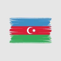 pinceladas de bandeira do azerbaijão. bandeira nacional vetor