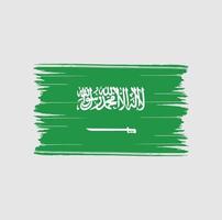 pinceladas de bandeira da arábia saudita. bandeira nacional vetor