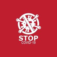 ilustração vetorial de logotipo de proteção covid-19 vetor