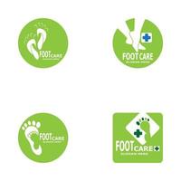 modelo de vetor de logotipo de saúde de cuidados com os pés