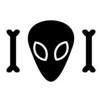 ícone de glifo extraterrestre vetor