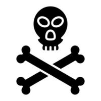 ícone de glifo jolly roger vetor