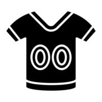 ícone de glifo de camisa de futebol vetor