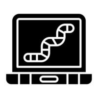 ícone de glifo de worm de computador vetor