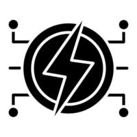 ícone de glifo de energia inteligente vetor