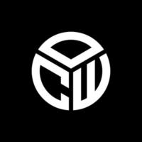 design de logotipo de carta ocw em fundo preto. ocw conceito de logotipo de carta de iniciais criativas. ocw design de letras. vetor