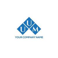 design de logotipo de letra uum em fundo branco. uum conceito de logotipo de letra de iniciais criativas. uum design de letras. vetor