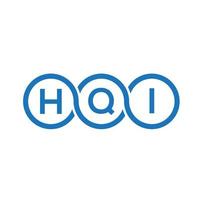 design de logotipo de letra hqi em fundo branco. conceito de logotipo de letra de iniciais criativas hqi. design de letra hqi. vetor