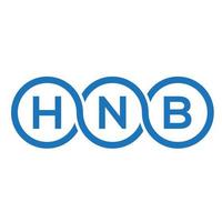 design de logotipo de carta hnb em fundo branco. conceito de logotipo de letra de iniciais criativas hnb. design de letra hnb. vetor