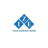 ize design de logotipo de carta em fundo branco. ize o conceito de logotipo de letra de iniciais criativas. ize design de letras. vetor