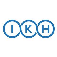 design de logotipo de letra ikh em fundo branco. conceito de logotipo de letra de iniciais criativas ikh. design de letra ikh. vetor