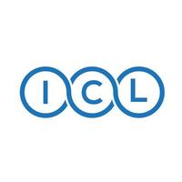design de logotipo de carta icl em fundo branco. conceito de logotipo de letra de iniciais criativas icl. design de letra ic. vetor