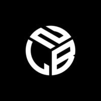 design de logotipo de carta nlb em fundo preto. conceito de logotipo de letra de iniciais criativas nlb. design de letras nlb. vetor