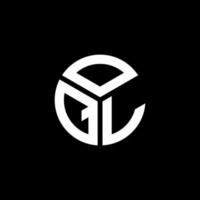 design de logotipo de carta oql em fundo preto. conceito de logotipo de letra de iniciais criativas oql. design de letra oql. vetor