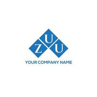 design de logotipo de carta zuu em fundo branco. conceito de logotipo de letra de iniciais criativas zuu. design de letra zuu. vetor