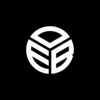 design de logotipo de carta oeb em fundo preto. conceito de logotipo de letra de iniciais criativas oeb. design de letra oeb. vetor