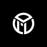 ofv carta logotipo design em fundo preto. ofv conceito de logotipo de letra de iniciais criativas. ofv design de letras. vetor