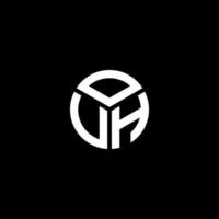 design de logotipo de carta ovh em fundo preto. conceito de logotipo de letra de iniciais criativas ovh. design de letras ovh. vetor