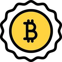ilustração vetorial de bitcoin em símbolos de qualidade background.premium. ícones vetoriais para conceito e design gráfico. vetor
