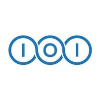 design de logotipo de carta ioi em fundo branco. conceito de logotipo de letra de iniciais criativas ioi. design de letras ioi. vetor