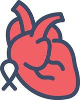 ilustração vetorial de câncer de coração em ícones de símbolos.vector de qualidade background.premium para conceito e design gráfico. vetor
