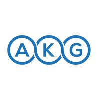 design de logotipo de carta akg em fundo branco. akg conceito de logotipo de letra de iniciais criativas. design de letra akg. vetor