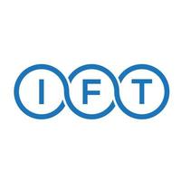 ift design de logotipo de carta em fundo branco. conceito de logotipo de letra de iniciais criativas ift. ift design de letra. vetor