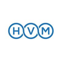design de logotipo de carta hvm em fundo branco. conceito de logotipo de letra de iniciais criativas hvm. design de letras hvm. vetor