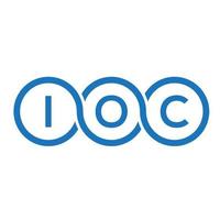 design de logotipo de carta ioc em fundo branco. conceito de logotipo de letra de iniciais criativas ioc. design de letras ioc. vetor