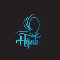 hijab é ícone de logotipo de cachecol médio, vetor com cachecol para ilustração de beleza