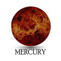 planeta Mercúrio. vetor de ilustração