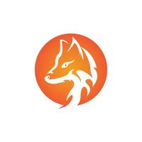 ícone e símbolo de ilustração vetorial de raposa vetor