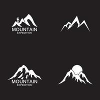 ilustração de modelo de logotipo de ícone de montanha vetor