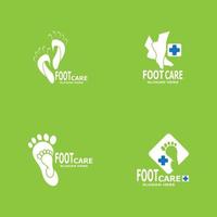 ilustração vetorial de logotipo de saúde de cuidados com os pés vetor