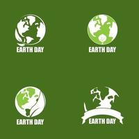 modelo de vetor de logotipo de ecologia do dia da terra