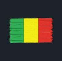 pincel de bandeira do mali. bandeira nacional vetor